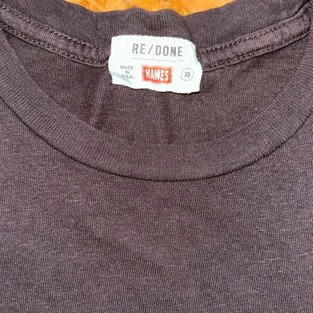 RE/DONE Sz XS aged black pocket tea with areas of discoloration